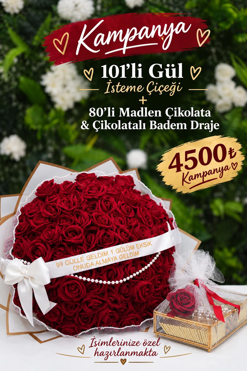 101'li Gül İsteme Çiçeği